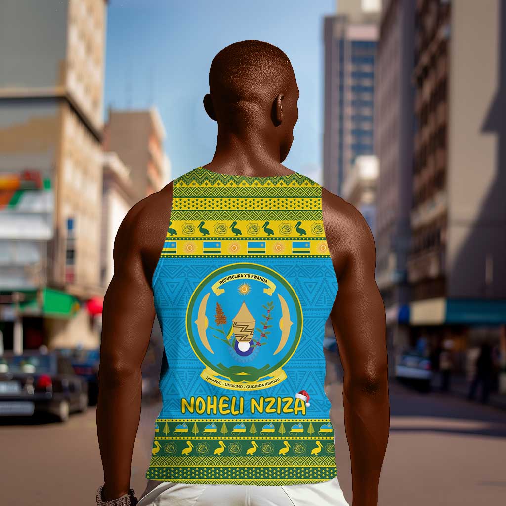 Afro Rwanda Christmas Men Tank Top Noheli Nziza Coat Of Arms - African Pattern LT15