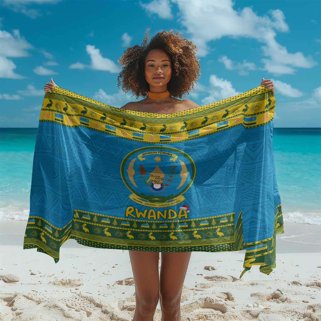 Afro Rwanda Christmas Sarong Noheli Nziza Coat Of Arms - African Pattern LT15