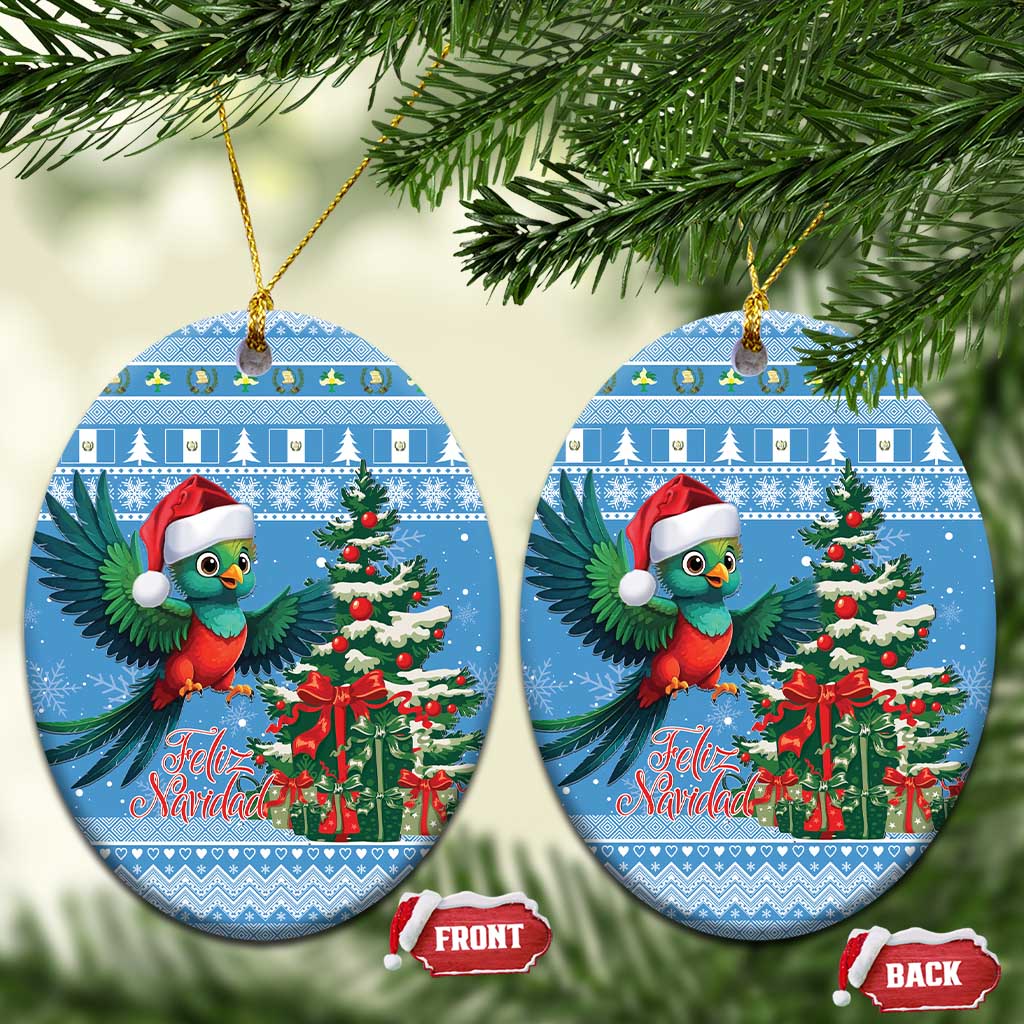 Guatemala Christmas Ceramic Ornament Quetzal Feliz Navidad LT15