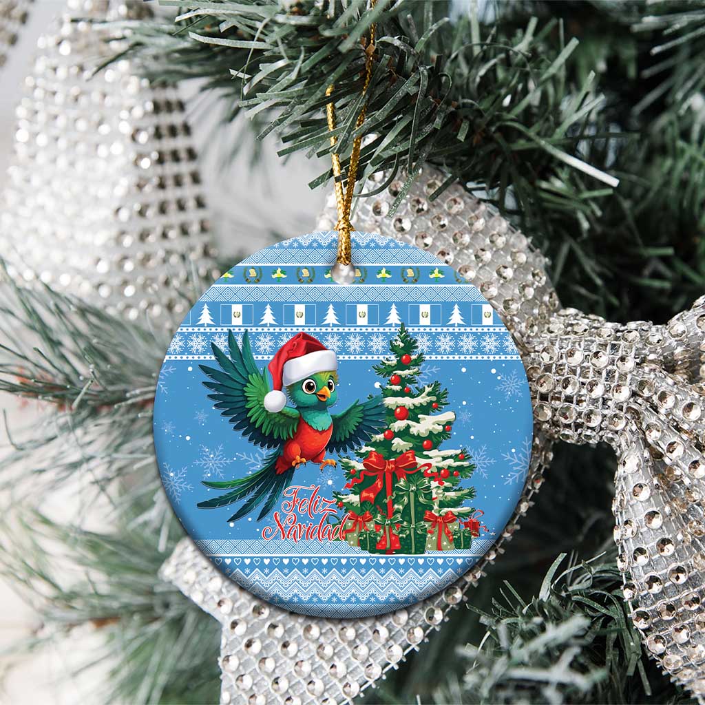 Guatemala Christmas Ceramic Ornament Quetzal Feliz Navidad LT15