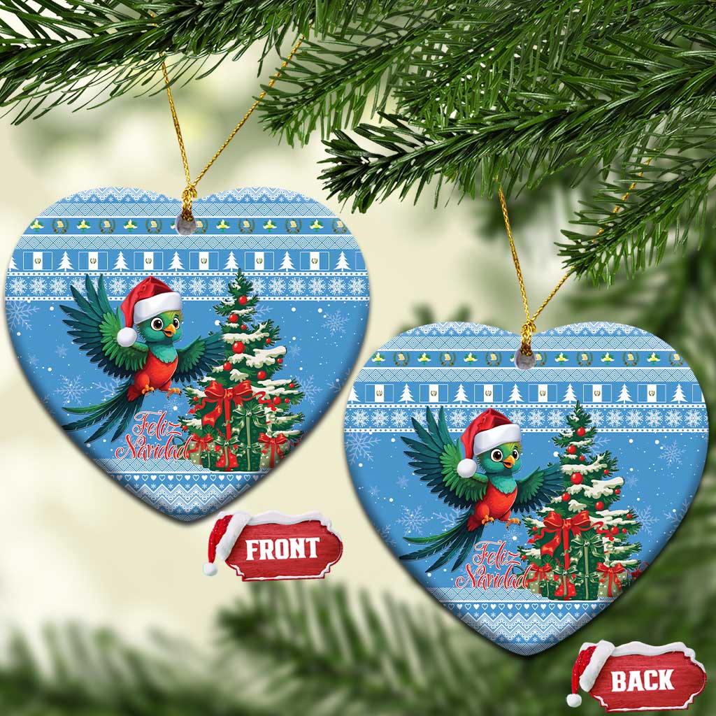Guatemala Christmas Ceramic Ornament Quetzal Feliz Navidad LT15