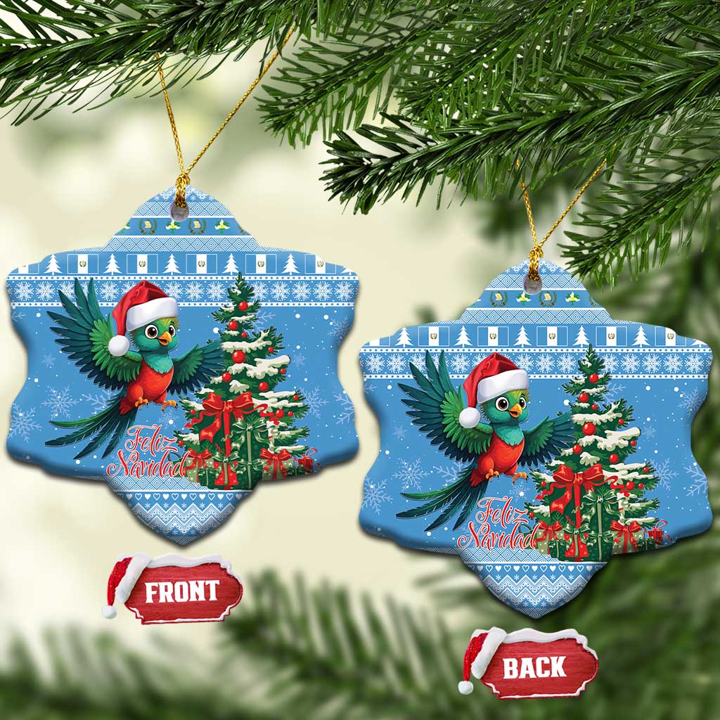 Guatemala Christmas Ceramic Ornament Quetzal Feliz Navidad LT15