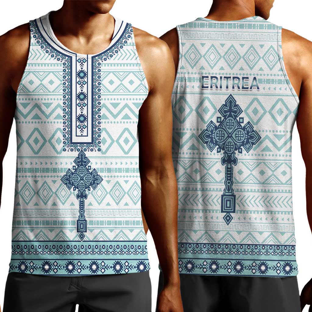 Eritrea Men Tank Top African Pattern - Habesha Style LT15