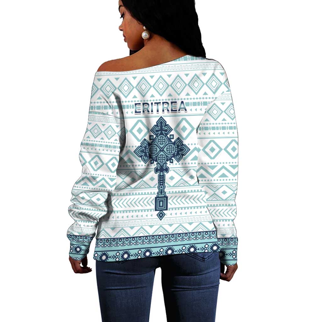 Eritrea Off Shoulder Sweater African Pattern - Habesha Style LT15