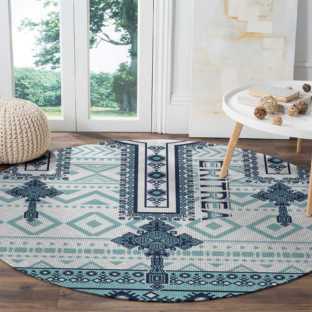 Eritrea Round Carpet African Pattern - Habesha Style LT15