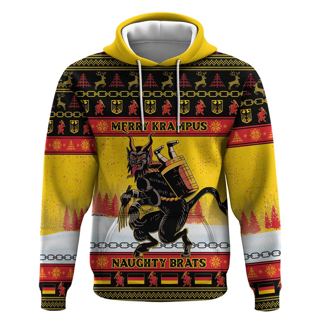 Personalised Germany Christmas Hoodie Merry Krampus LT15