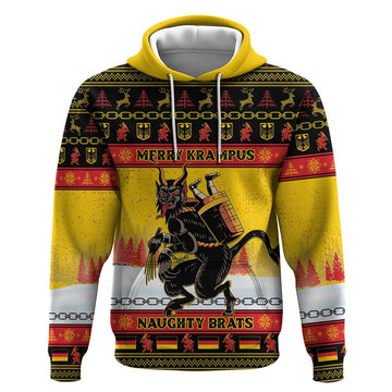 Personalised Germany Christmas Hoodie Merry Krampus LT15
