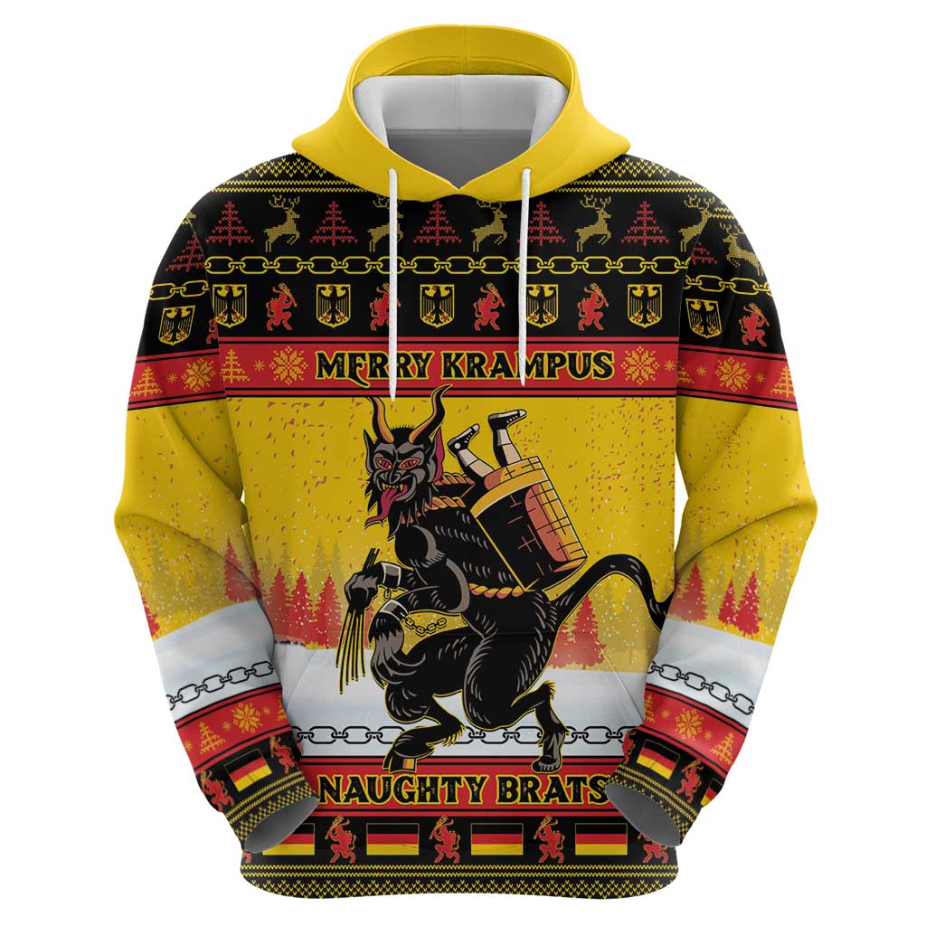 Personalised Germany Christmas Hoodie Merry Krampus LT15