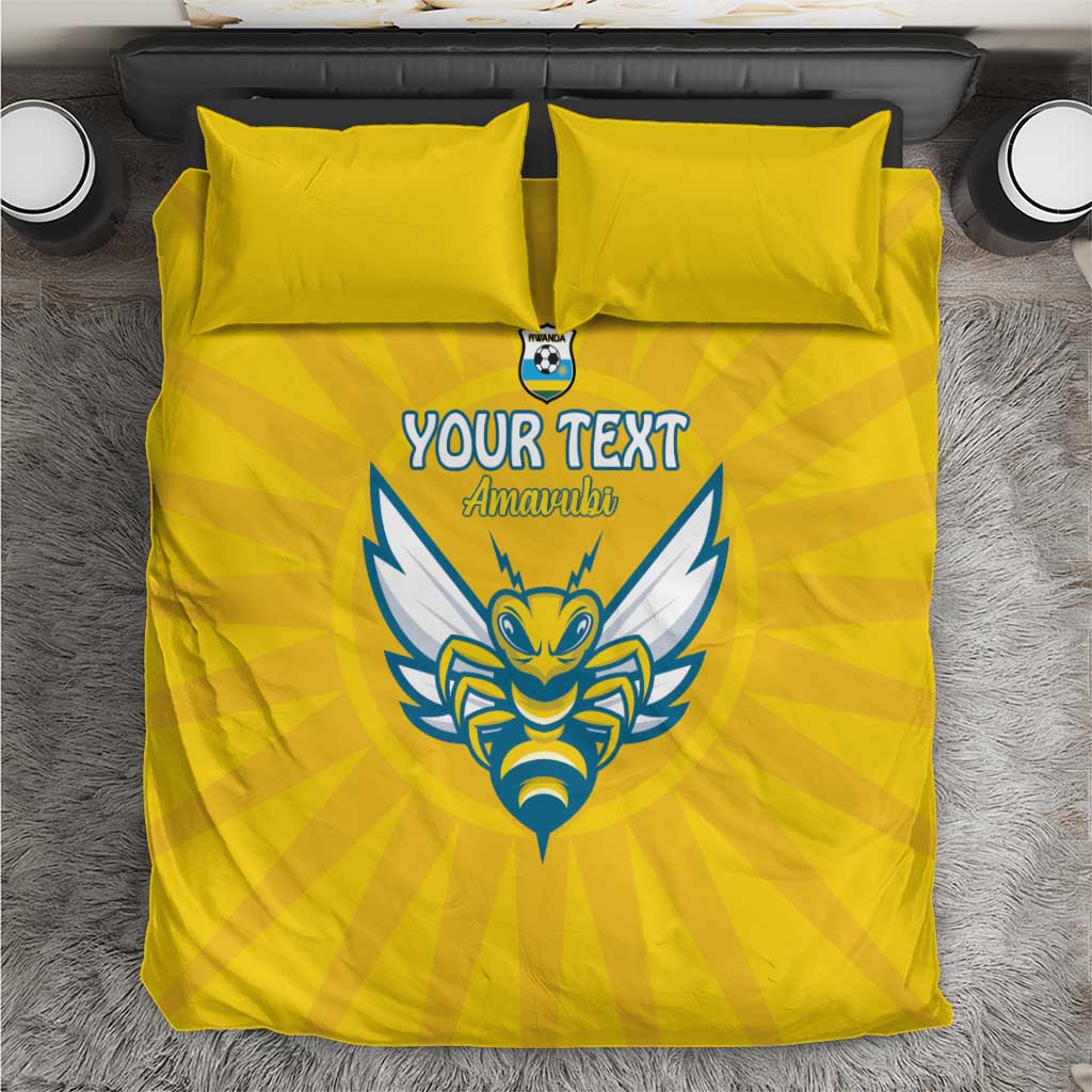 Custom Afro Rwanda Football Bedding Set Go Wasps LT15