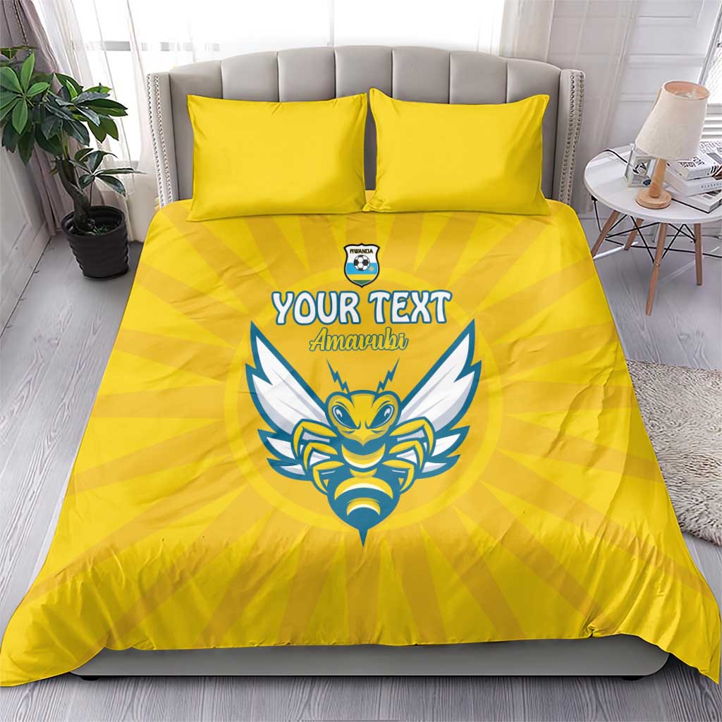 Custom Afro Rwanda Football Bedding Set Go Wasps LT15