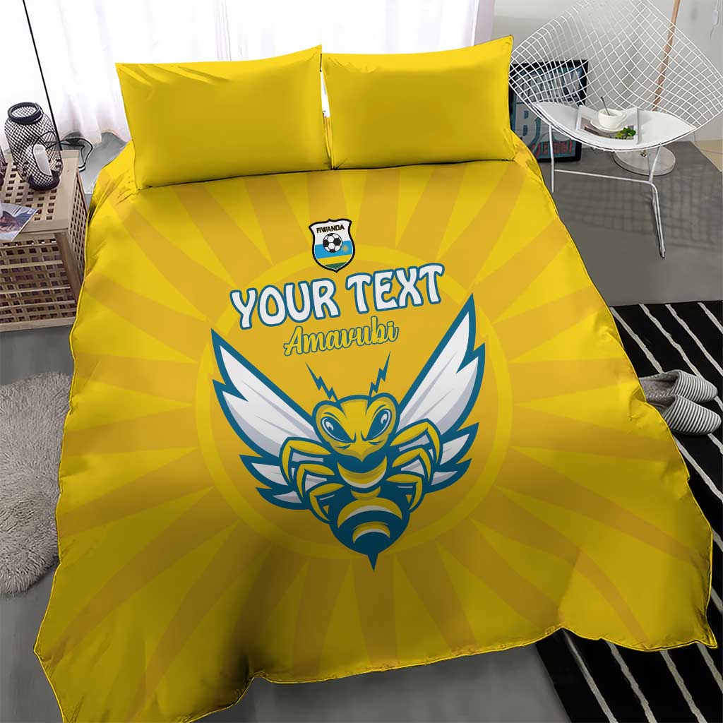 Custom Afro Rwanda Football Bedding Set Go Wasps LT15