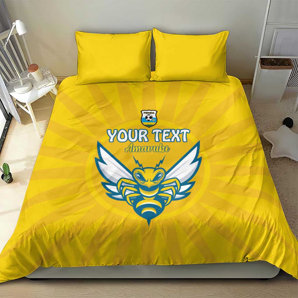 Custom Afro Rwanda Football Bedding Set Go Wasps LT15