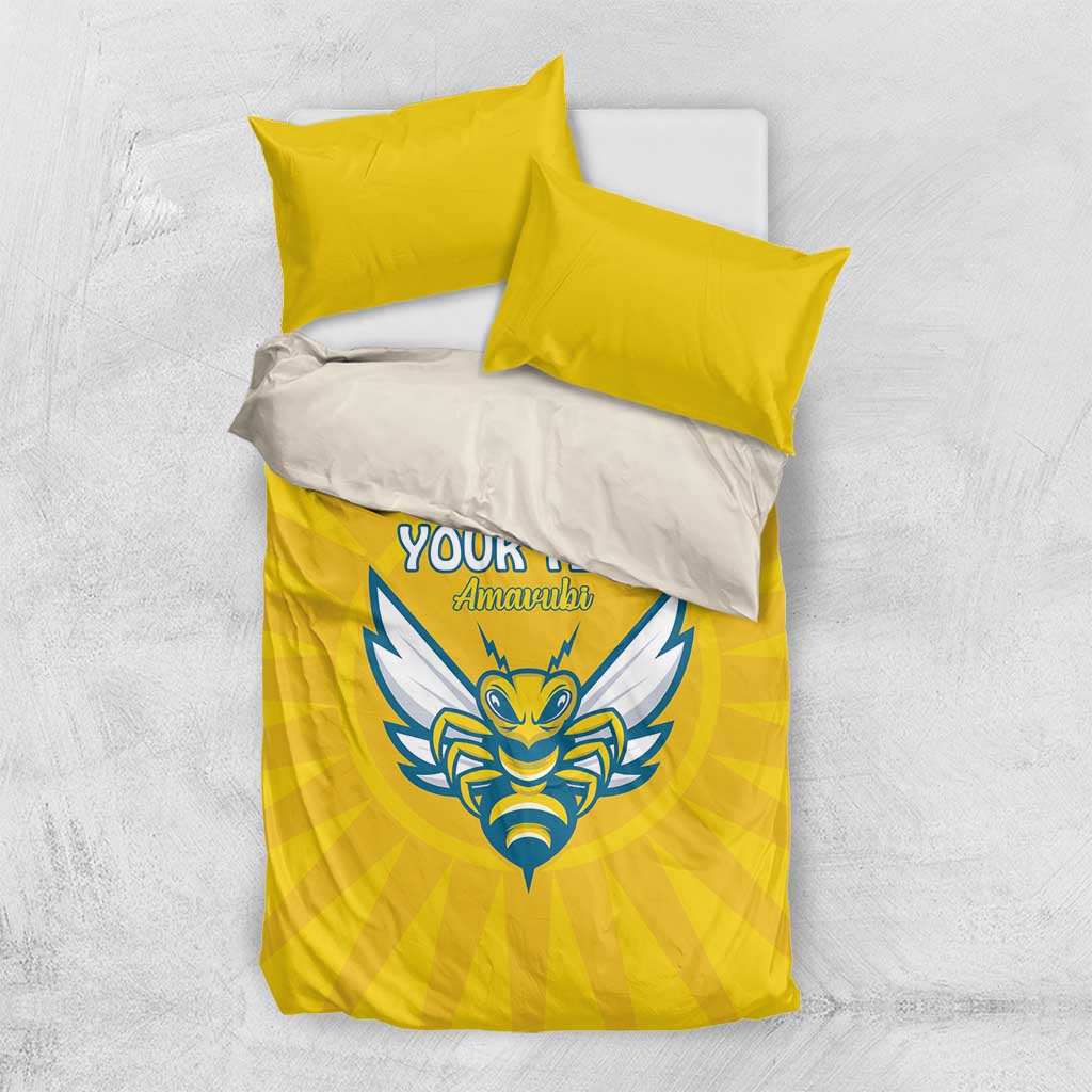 Custom Afro Rwanda Football Bedding Set Go Wasps LT15
