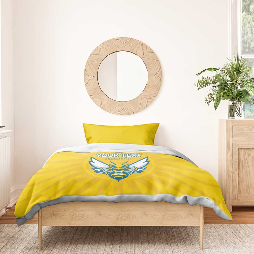 Custom Afro Rwanda Football Bedding Set Go Wasps LT15