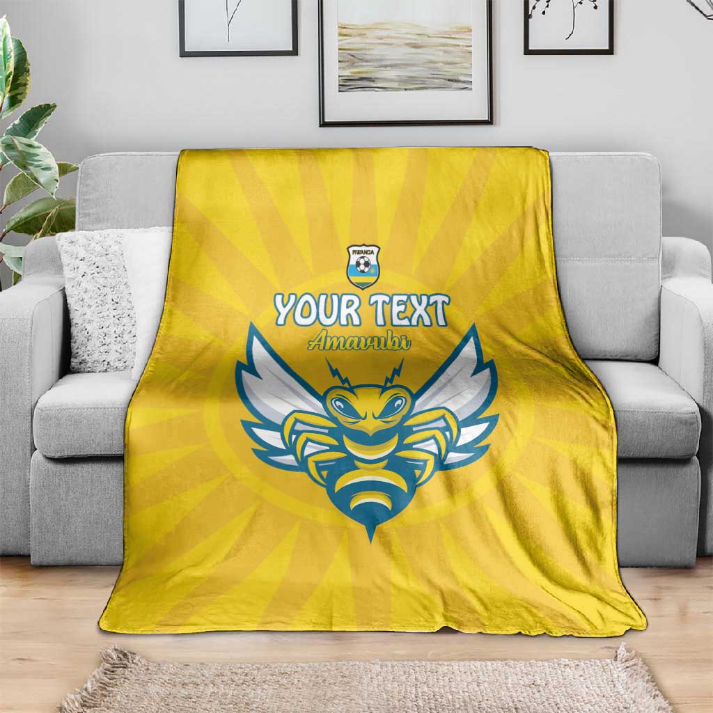 Custom Afro Rwanda Football Blanket Go Wasps LT15