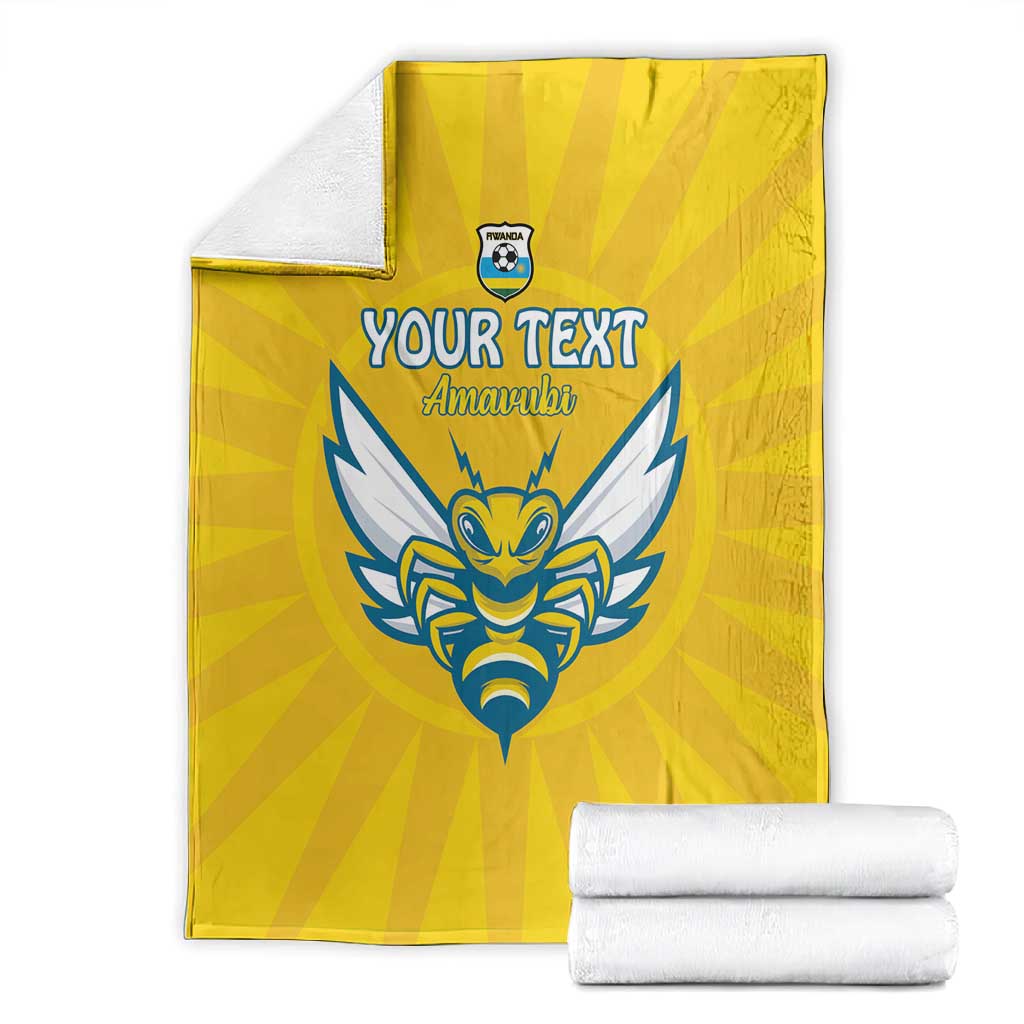 Custom Afro Rwanda Football Blanket Go Wasps LT15