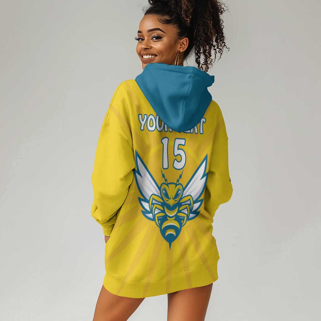 Custom Afro Rwanda Football Hoodie Dress Go Wasps LT15