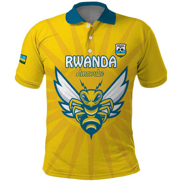 Custom Rwanda Football Polo Shirt Go Amavubi LT15