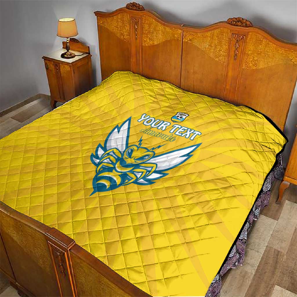 Custom Afro Rwanda Football Quilt Go Wasps LT15