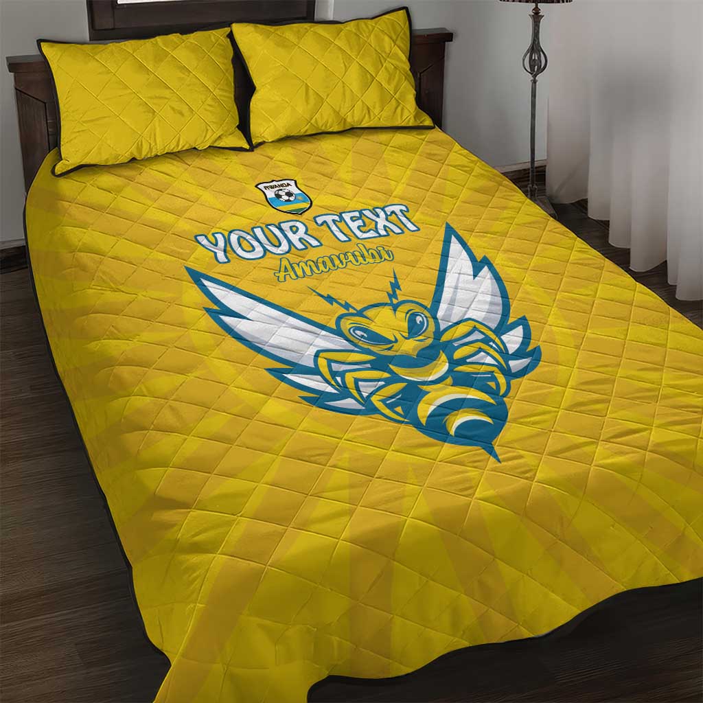 Custom Afro Rwanda Football Quilt Bed Set Go Wasps LT15