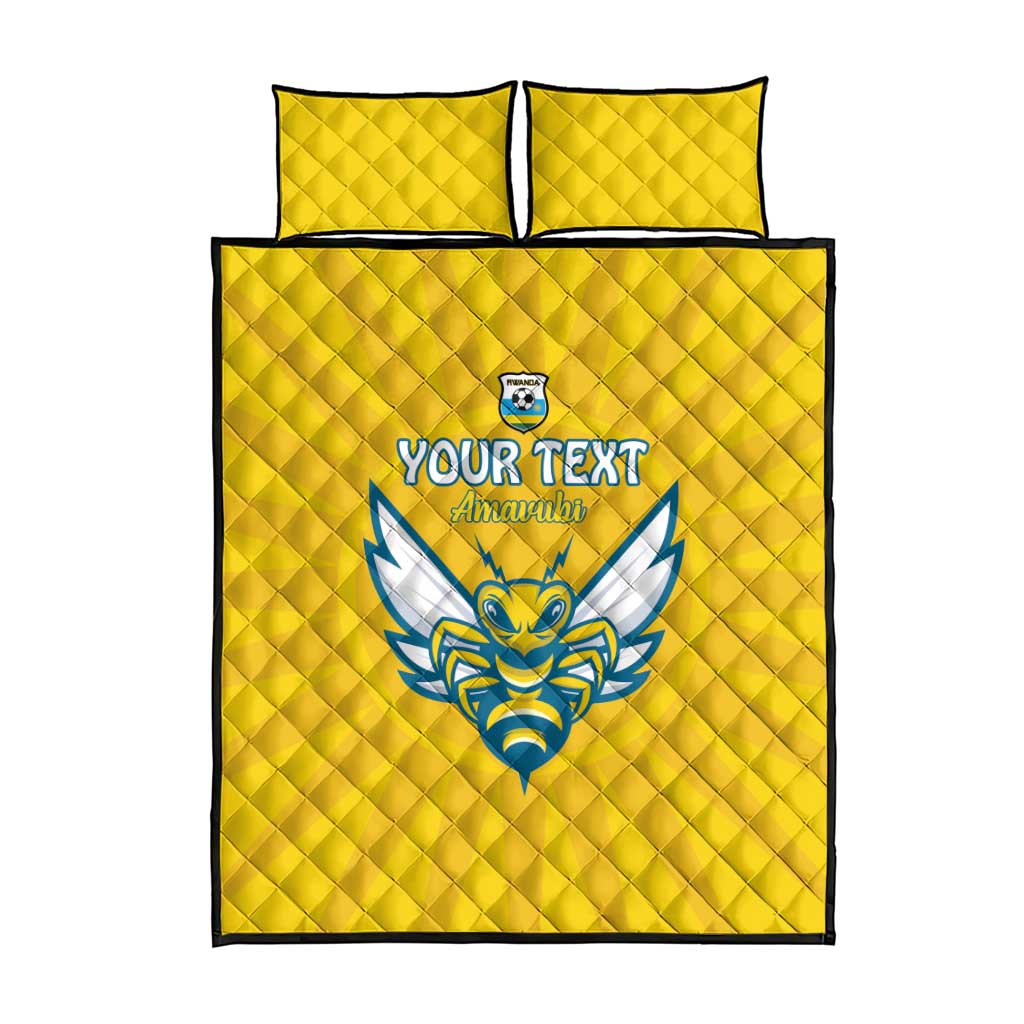 Custom Afro Rwanda Football Quilt Bed Set Go Wasps LT15