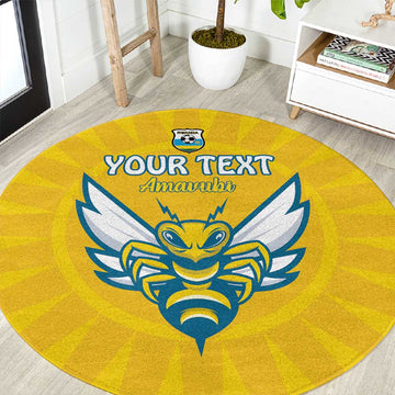 Custom Afro Rwanda Football Round Carpet Go Wasps LT15