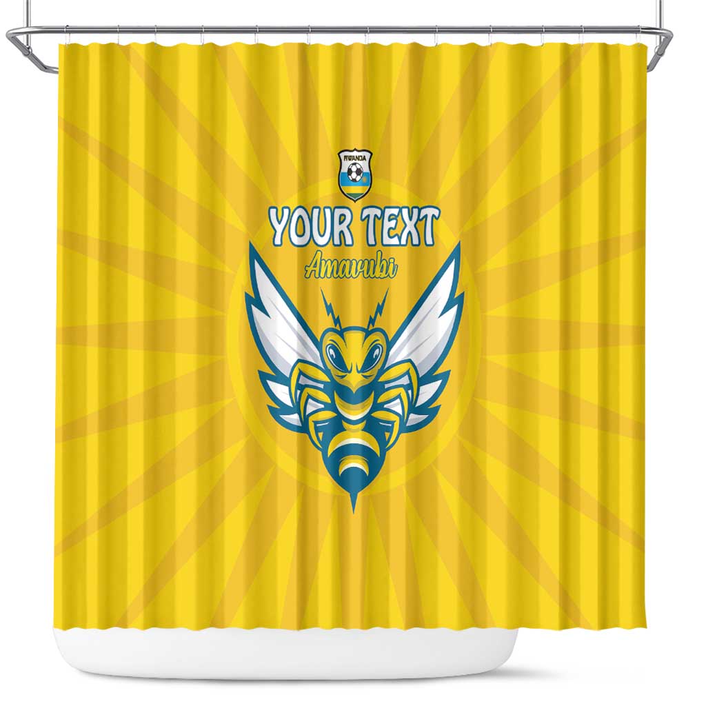 Custom Rwanda Football Shower Curtain Go Amavubi LT15
