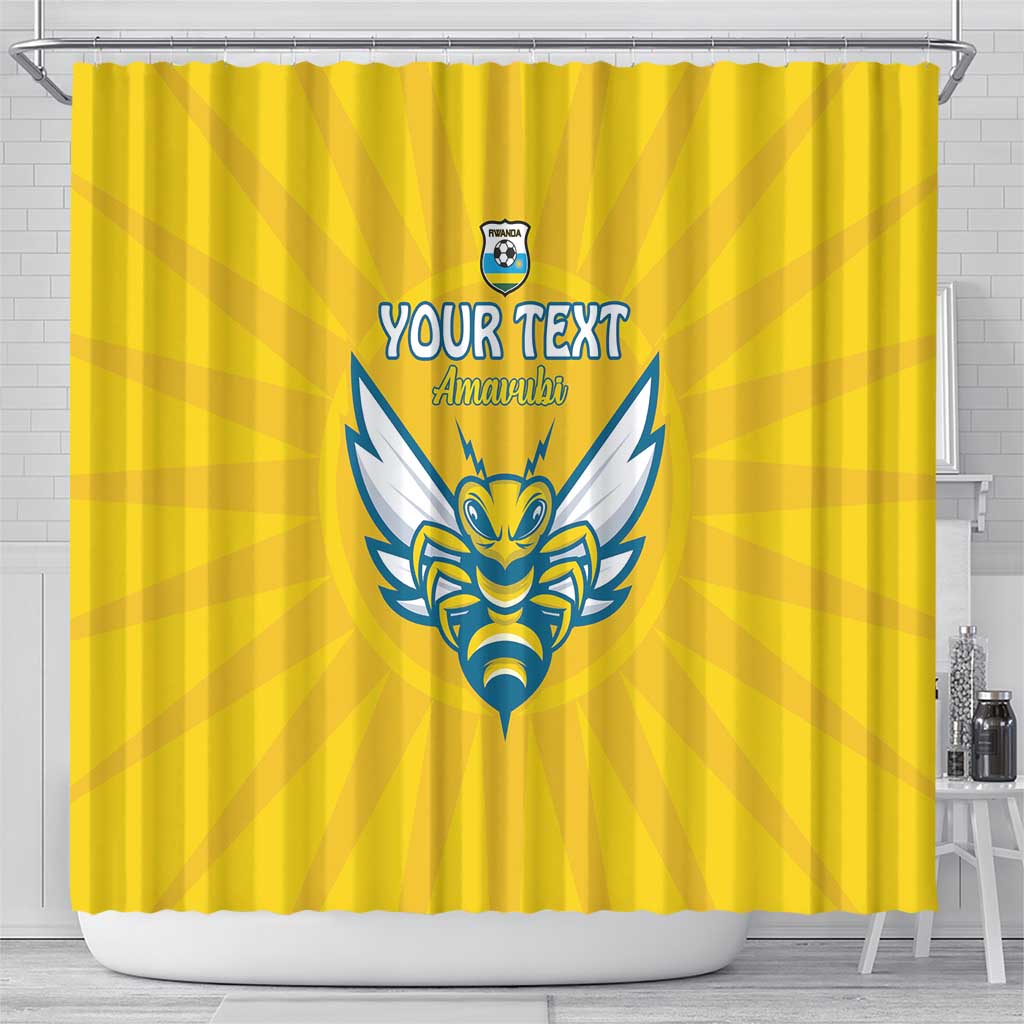 Custom Rwanda Football Shower Curtain Go Amavubi LT15