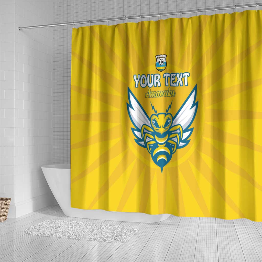 Custom Rwanda Football Shower Curtain Go Amavubi LT15