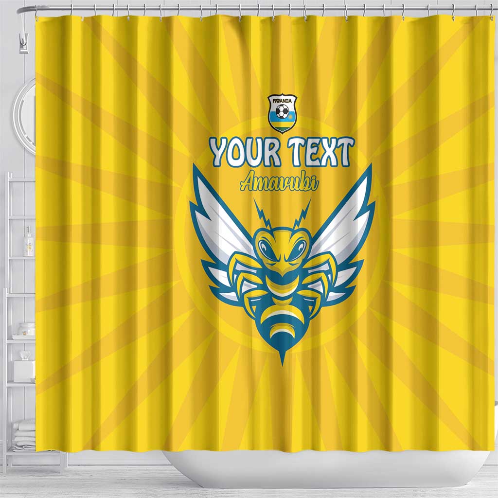 Custom Rwanda Football Shower Curtain Go Amavubi LT15