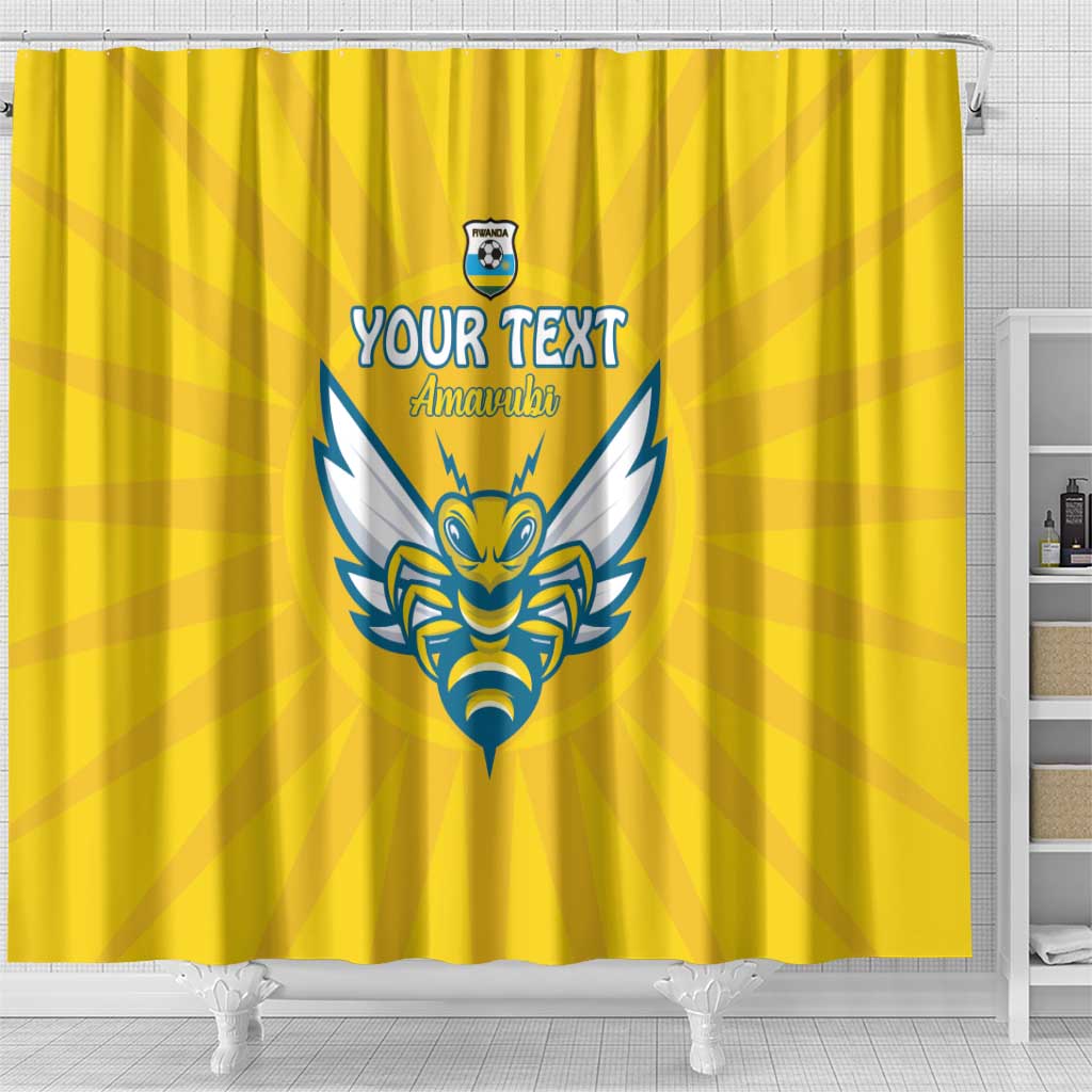 Custom Rwanda Football Shower Curtain Go Amavubi LT15