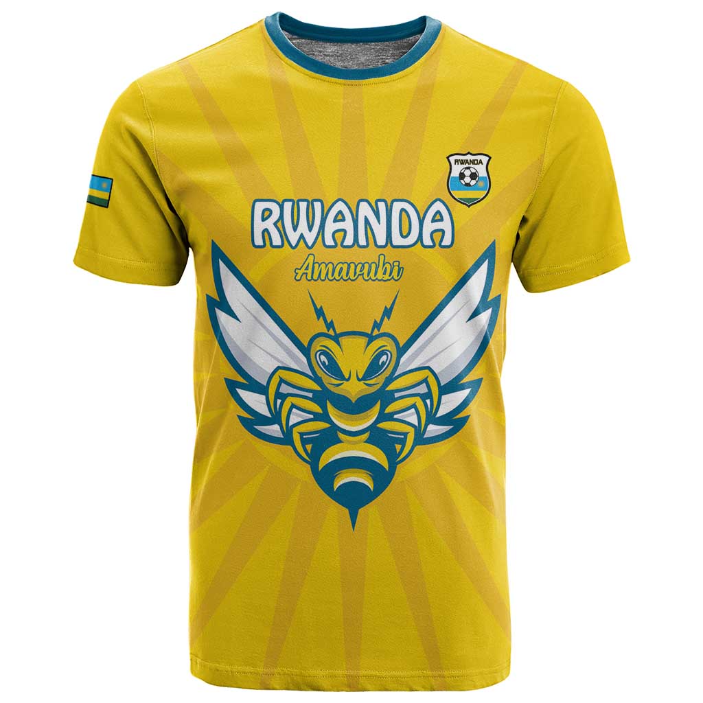 Custom Afro Rwanda Football T shirt Go Wasps LT15