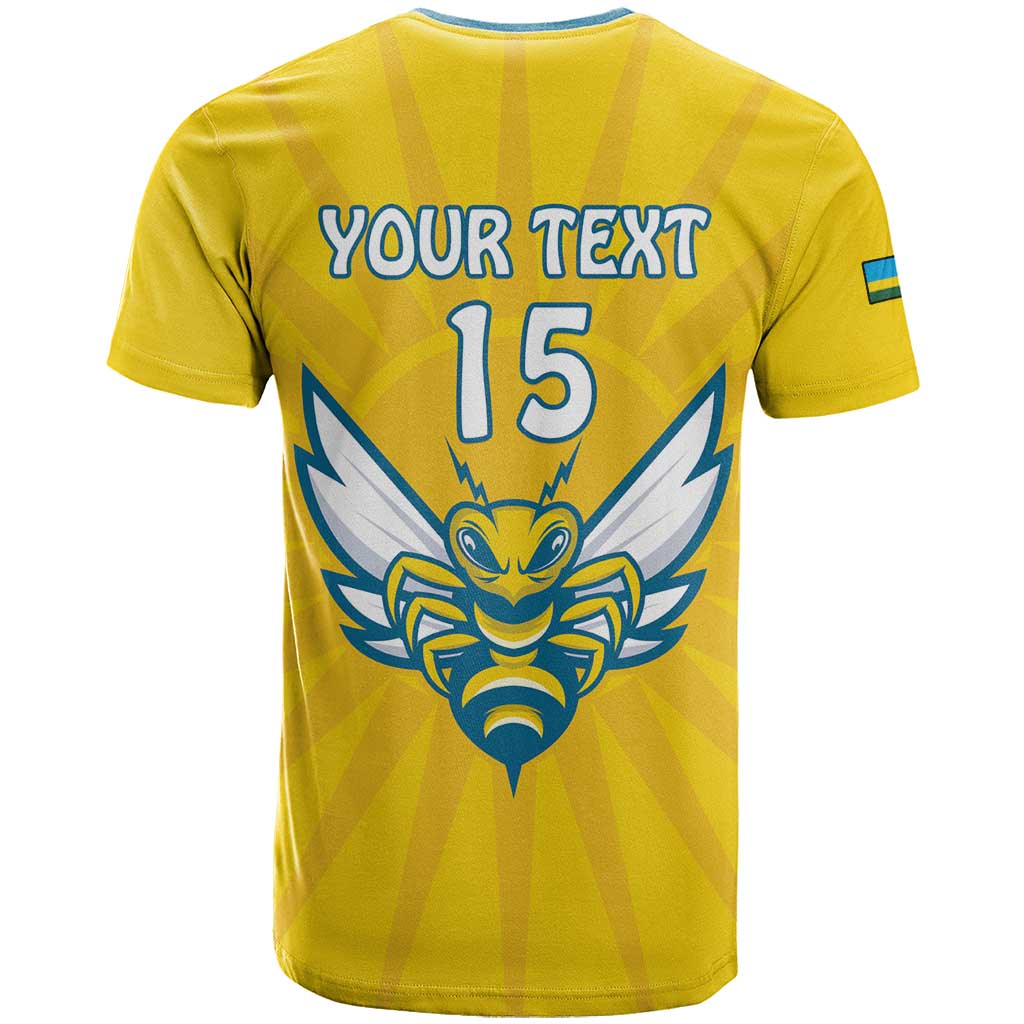 Custom Afro Rwanda Football T shirt Go Wasps LT15