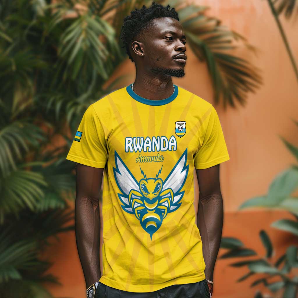 Custom Afro Rwanda Football T shirt Go Wasps LT15
