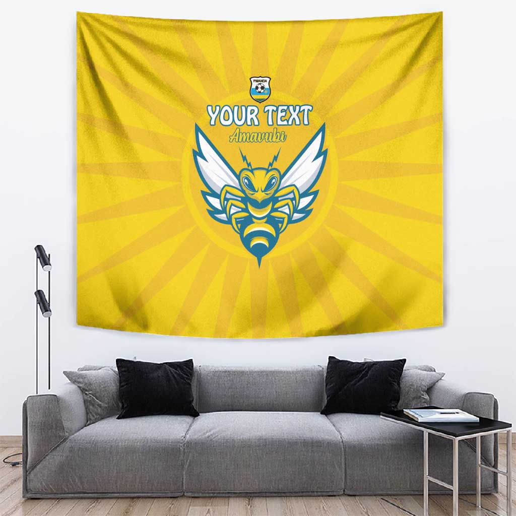 Custom Afro Rwanda Football Tapestry Go Wasps LT15