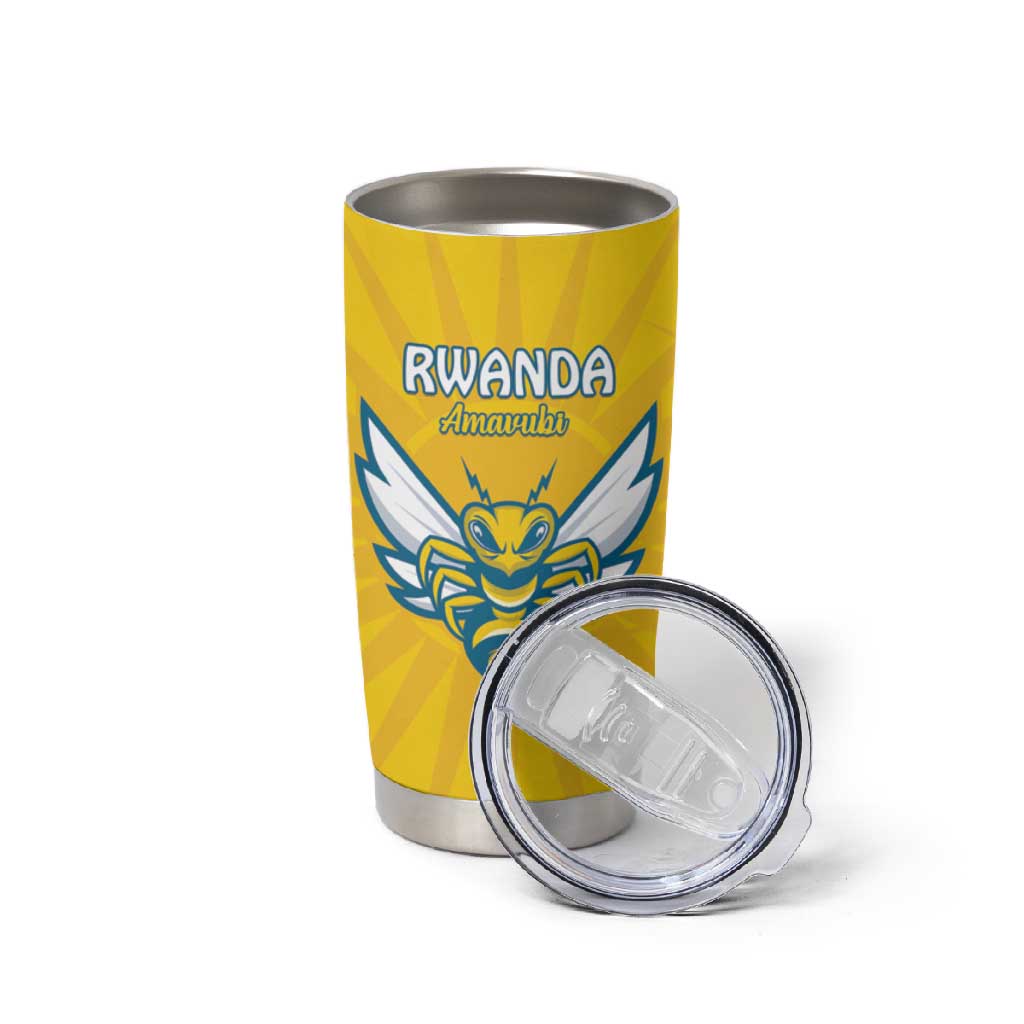 Custom Afro Rwanda Football Tumbler Cup Go Wasps LT15