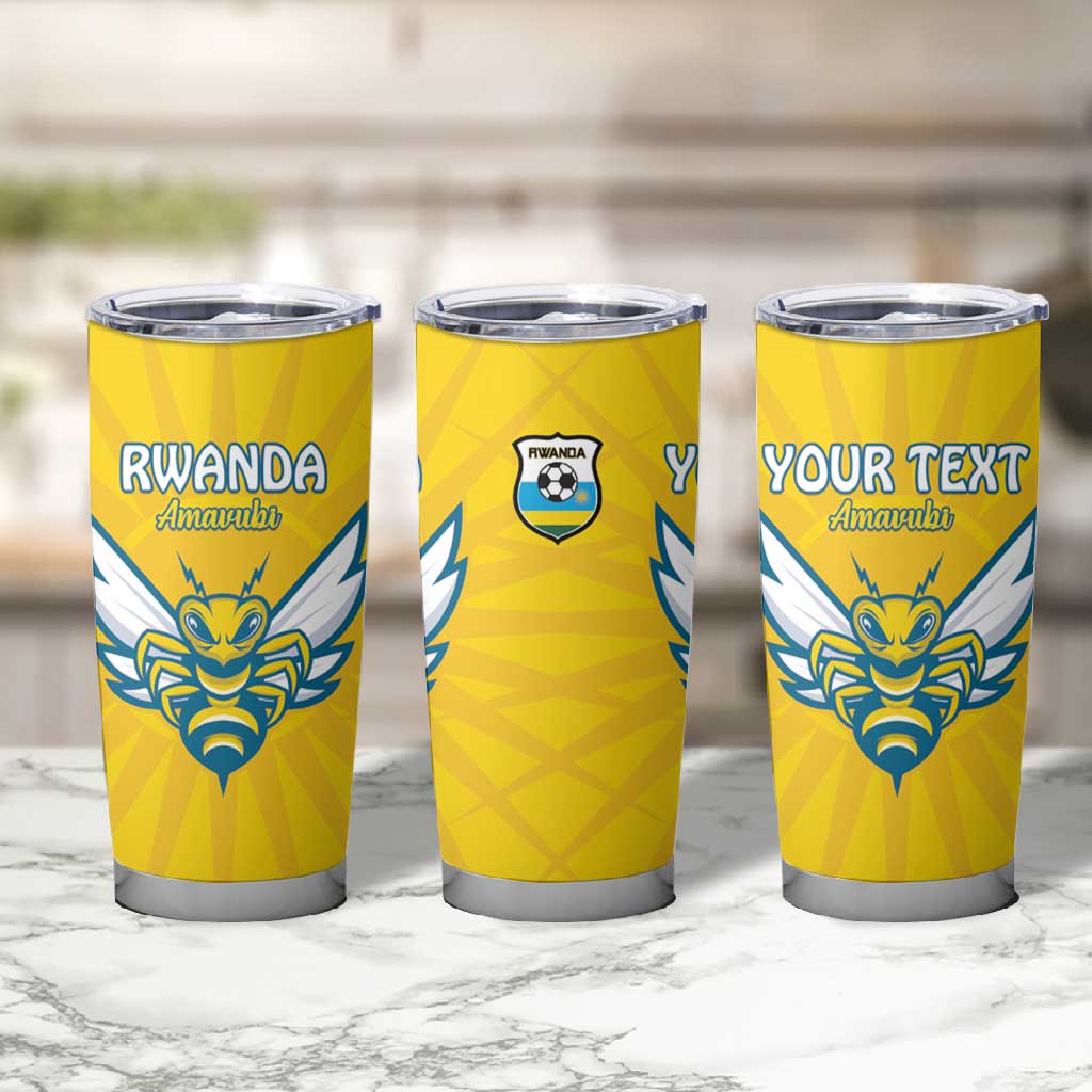 Custom Afro Rwanda Football Tumbler Cup Go Wasps LT15