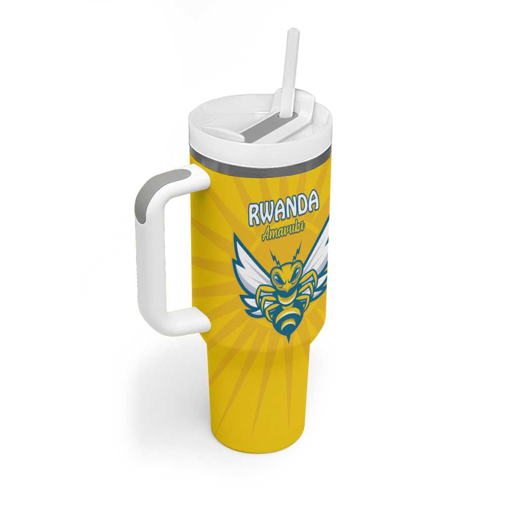 Custom Afro Rwanda Football Tumbler With Handle Go Wasps LT15