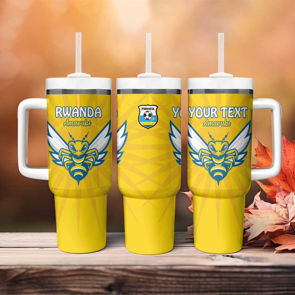 Custom Afro Rwanda Football Tumbler With Handle Go Wasps LT15