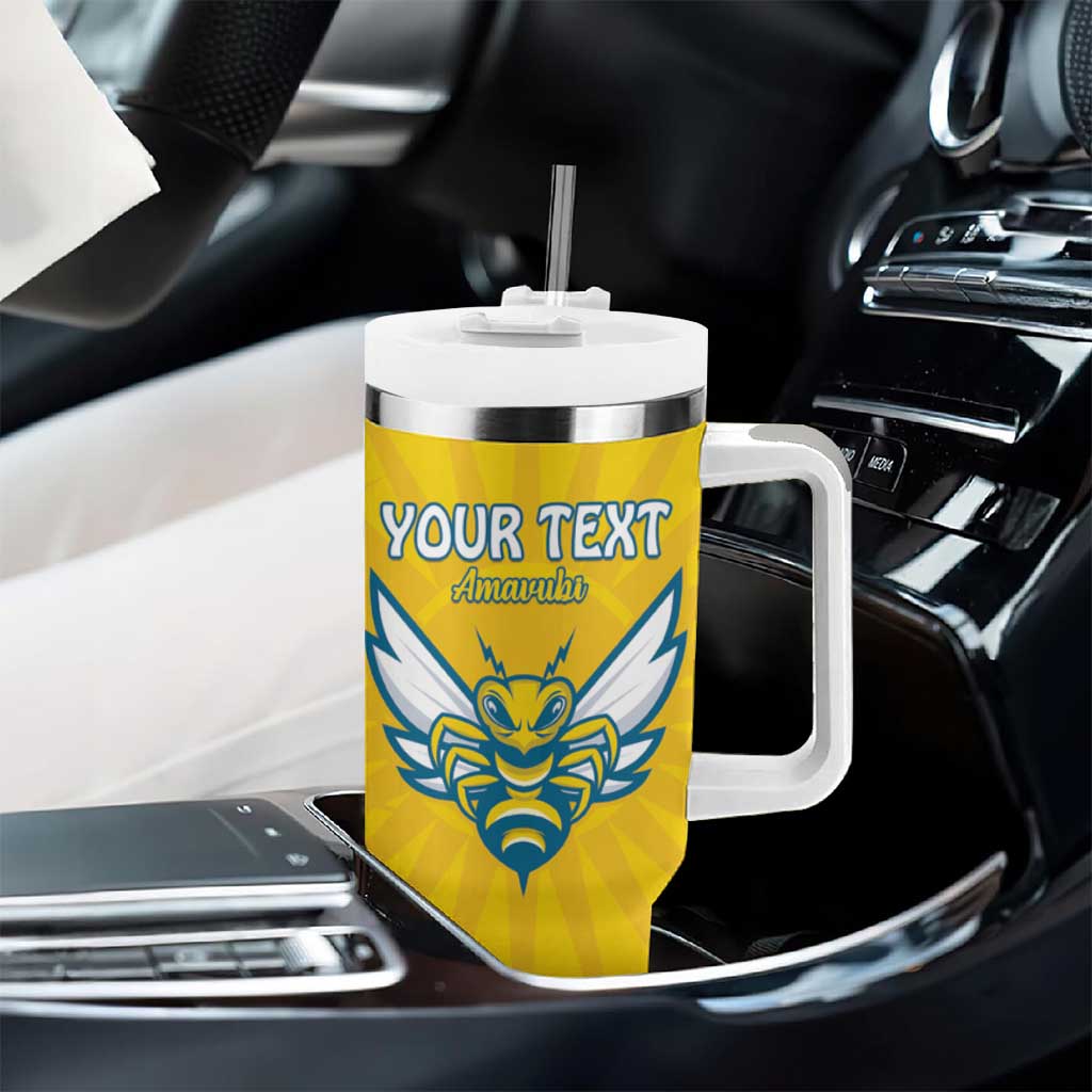 Custom Afro Rwanda Football Tumbler With Handle Go Wasps LT15