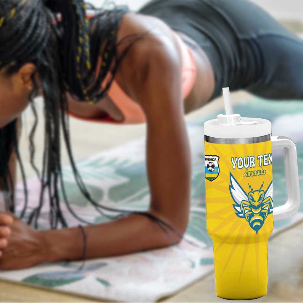 Custom Afro Rwanda Football Tumbler With Handle Go Wasps LT15