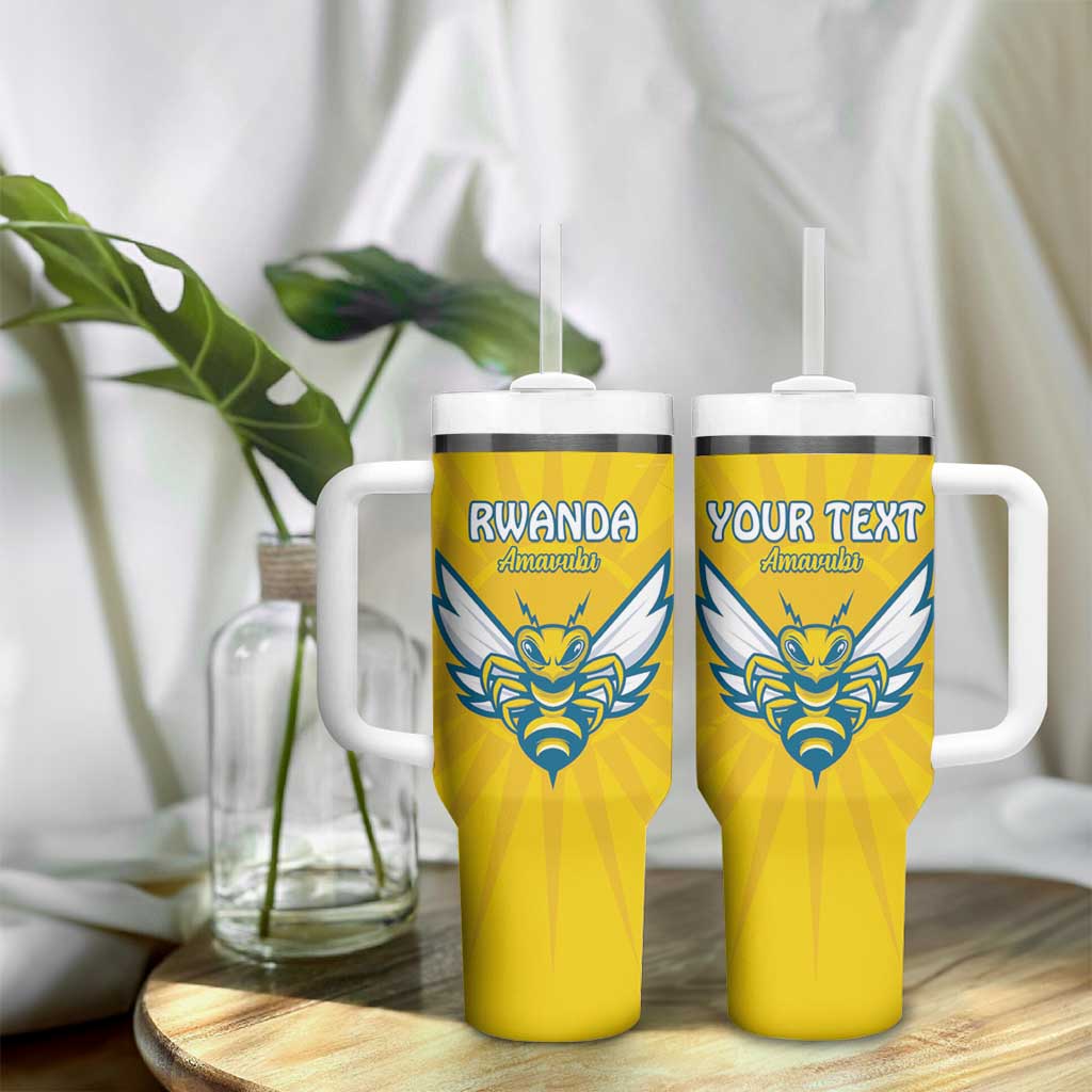 Custom Afro Rwanda Football Tumbler With Handle Go Wasps LT15