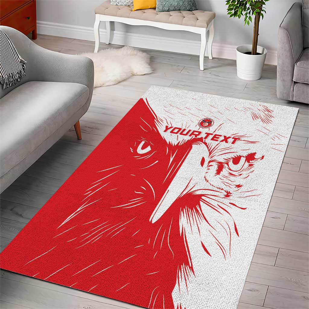 Custom Tunisia Football Area Rug Go Champions LT15