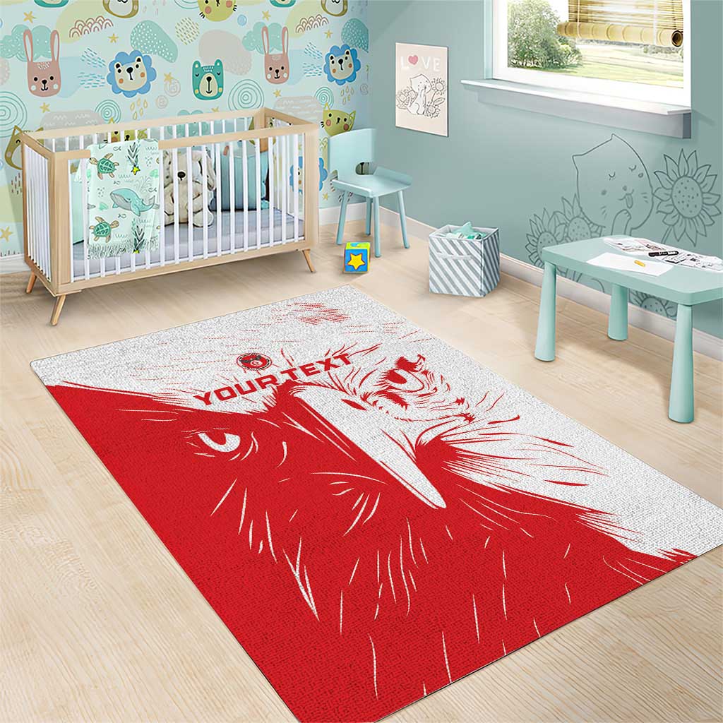 Custom Tunisia Football Area Rug Go Champions LT15