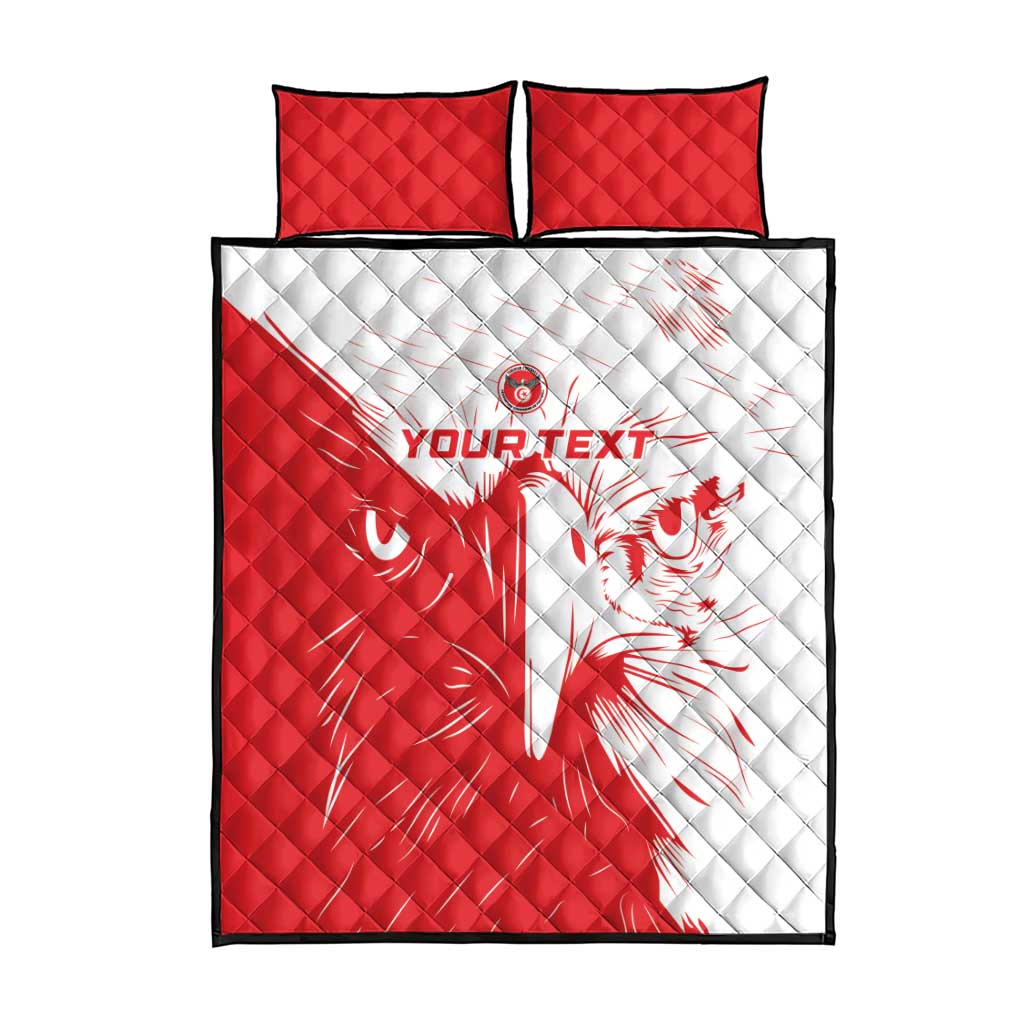Custom Tunisia Football Quilt Bed Set Go Champions LT15