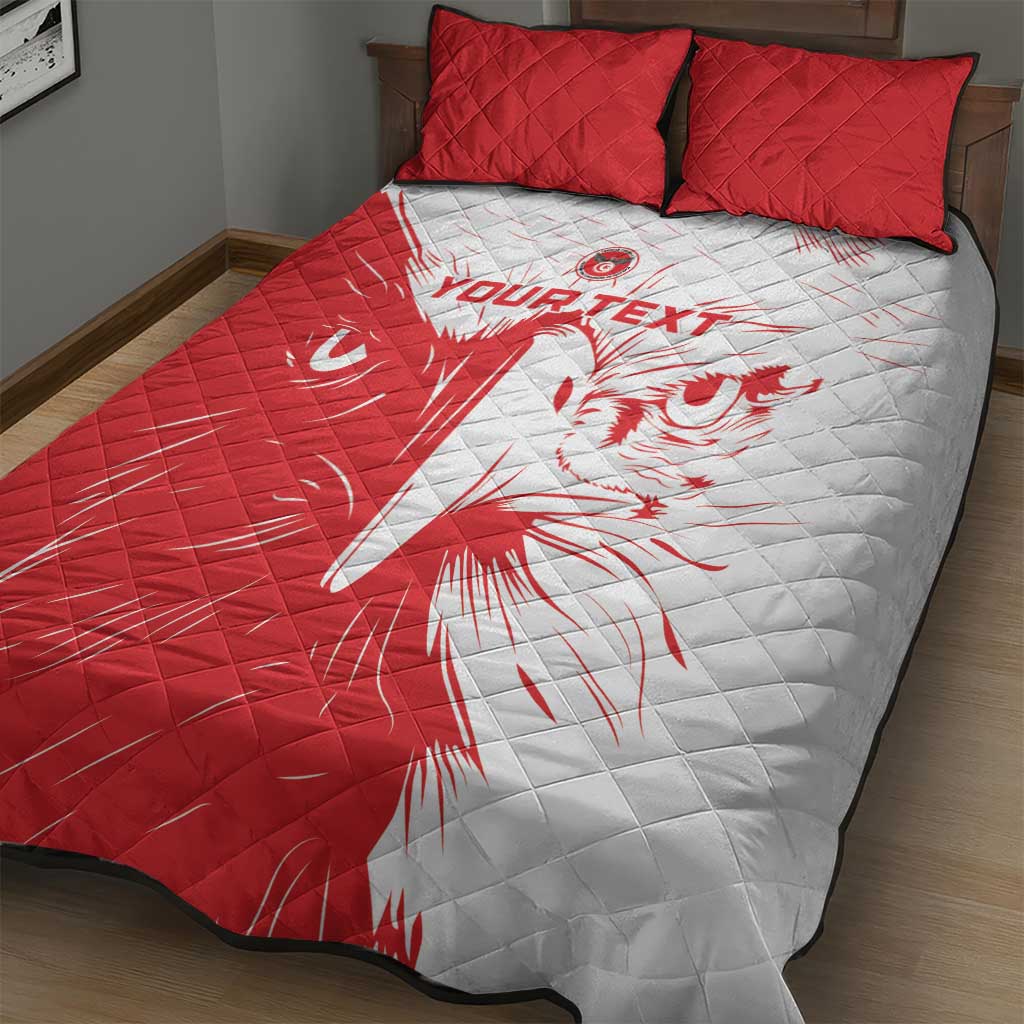 Custom Tunisia Football Quilt Bed Set Go Champions LT15
