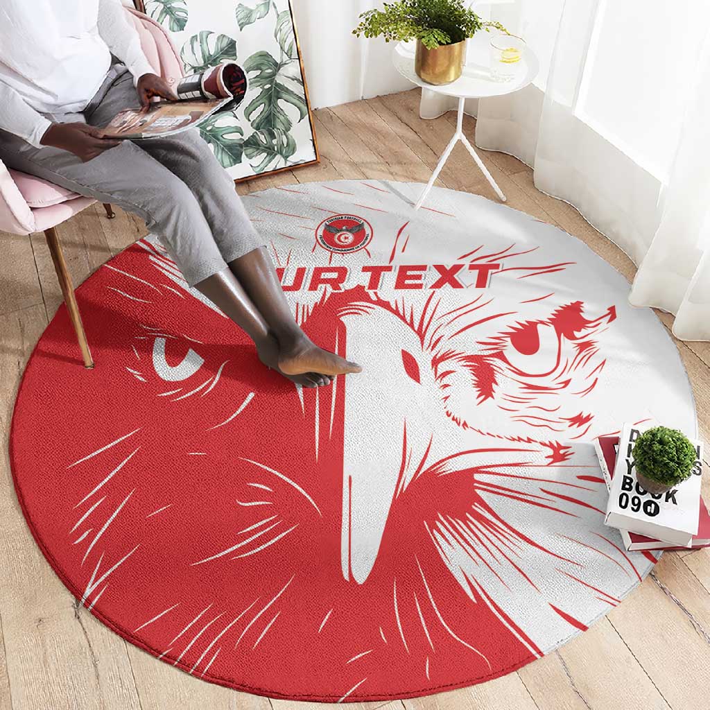 Custom Tunisia Football Round Carpet Go Champions LT15