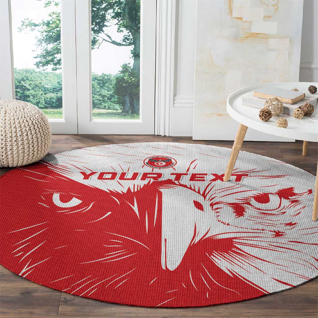 Custom Tunisia Football Round Carpet Go Champions LT15