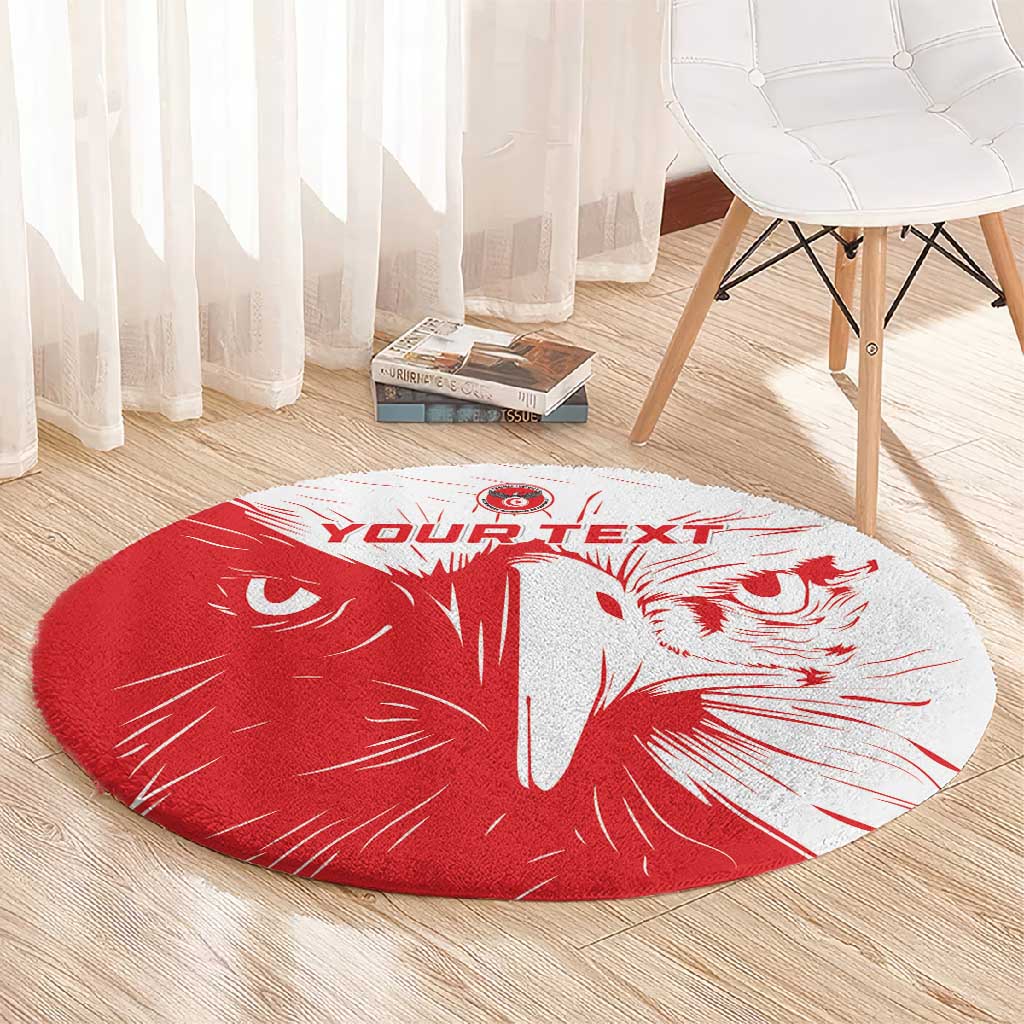 Custom Tunisia Football Round Carpet Go Champions LT15