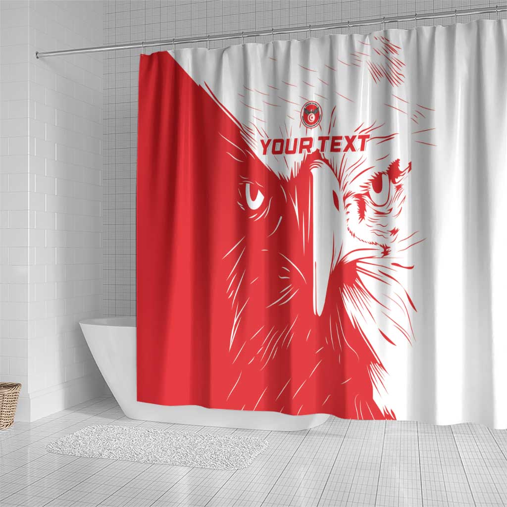 Custom Tunisia Football Shower Curtain Go Eagles of Carthage LT15